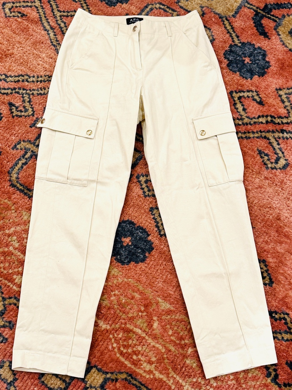 A.P.C. Avril Cargo Pants in Ecru/Cream Size EU 36